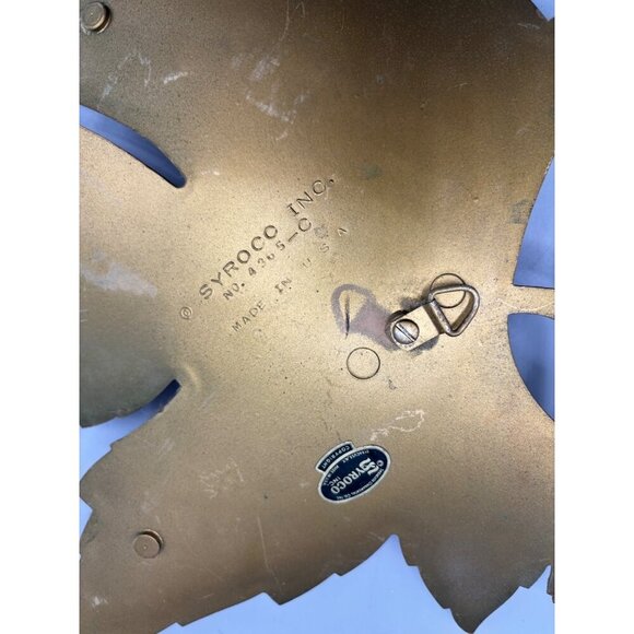 Vintage Syroco Maple Leaf Wall Decor‎ Hanging Gold Tone Sculpture Curved 12" - Picture 3 of 5